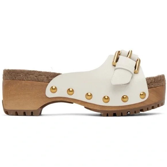 NEW! Chloé Off-White Joline Clogs